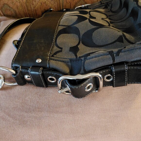 Coach Black and Gray Shoulder Bag - Picture 6 of 8